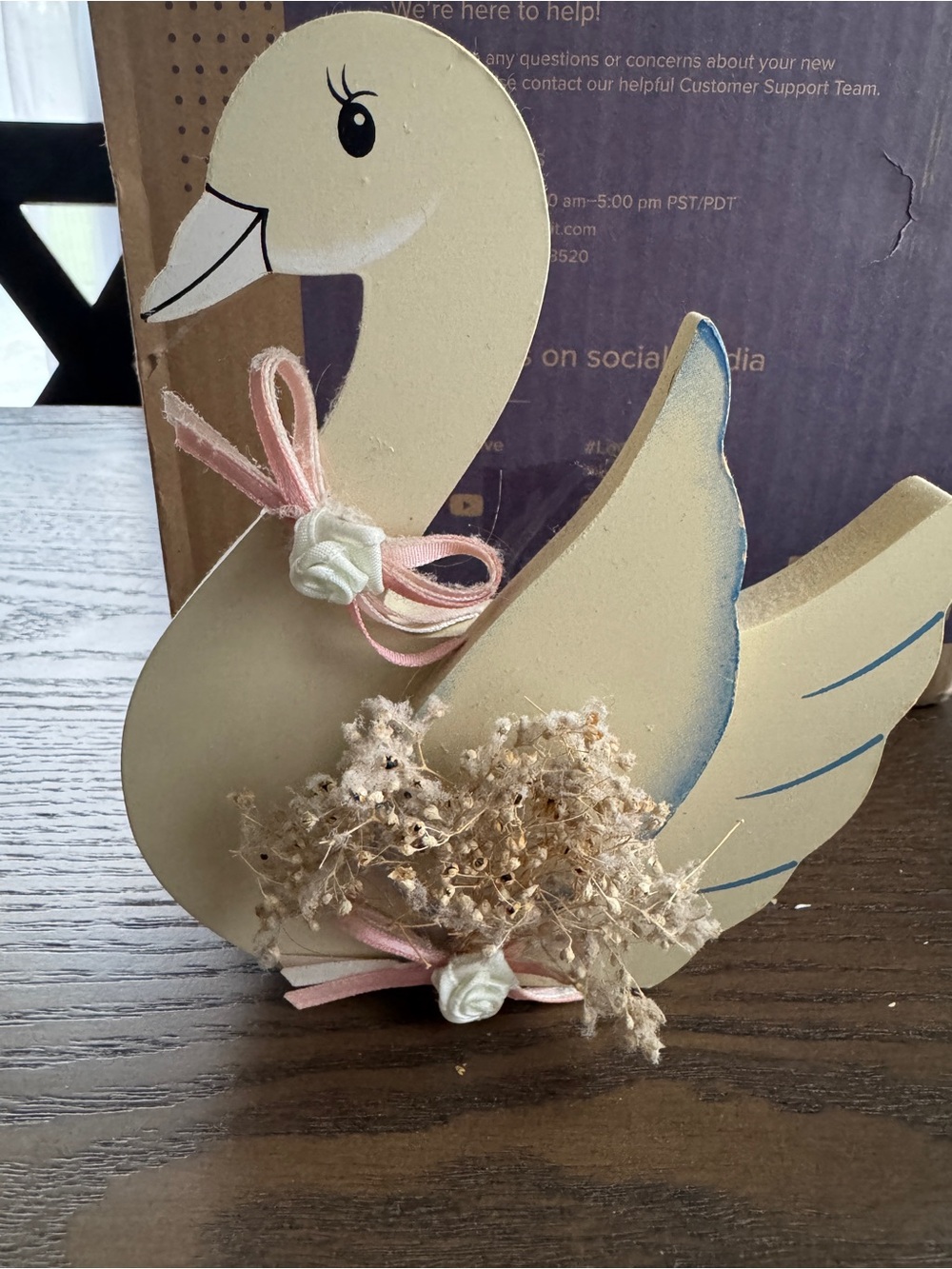 Swan decor decoration nursery cottagecore Bow Floral Home